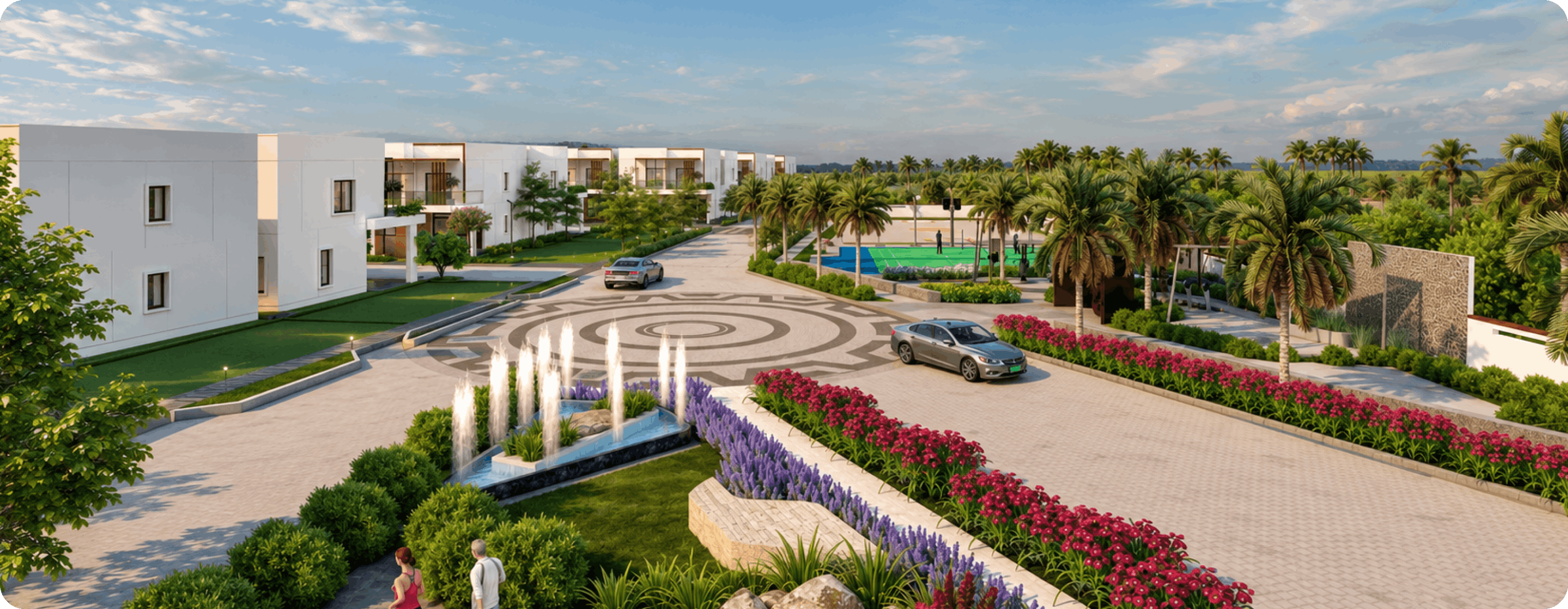 Aerial view of Mahidhara Harmony gated villa community near Sarjapur Road Bangalore
